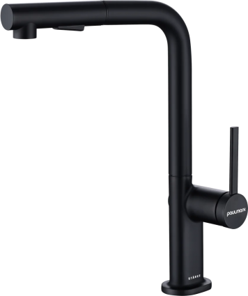 Смеситель для кухни Paulmark Neo Ne214419-401 антрацит однорычажный, длина излива 21.98 см