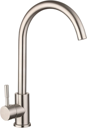 Смеситель для кухни TopZero WIX 205 INOX нержавеющая сталь однорычажный, длина излива 18 см