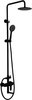Душевая стойка Abber Eleganz AF8316B черная матовая цвет черный, штанга 137.7 см