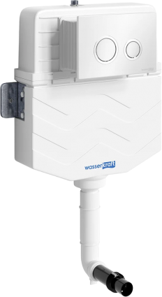 Смывной бачок скрытого монтажа Wasserkraft Aller 10 с кнопкой смыва белый, хром, 50x11.2x78.99 см