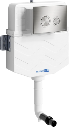 Смывной бачок скрытого монтажа Wasserkraft Aller 10 с кнопкой смыва никель, 50x11.2x78.99 см