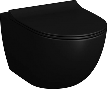 Унитаз подвесной VitrA Sento 7748B083-0101 безободковая черный, 36.5x54 см