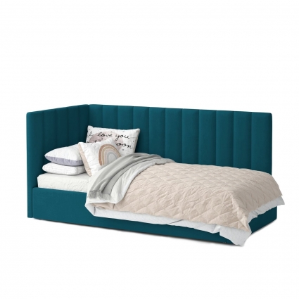 Кровать MYROOM Family Меркурий-3 80х190 сине-зеленого цвета с подъемным механизмом, с ящиком для хранения