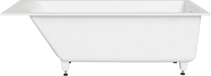 Ванна из искусственного камня Salini Cascata Kit S-Sense 170x75 см, с ножками, со сливом-переливом, с донным клапаном, матовая, прямоугольная, встраиваемая