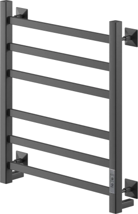 Полотенцесушитель электрический Ника Step 1 60/40, матовый черный RAL9005, лесенка