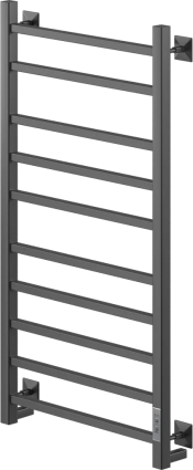 Полотенцесушитель электрический Ника Step 2 100/50, матовый черный RAL9005, лесенка