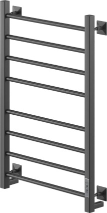 Полотенцесушитель электрический Ника Step 3 80/40, матовый черный RAL9005, лесенка