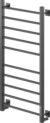 Полотенцесушитель электрический Ника Step 3 100/50, матовый черный RAL9005, лесенка