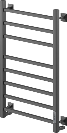 Полотенцесушитель электрический Ника Step 2 80/40, матовый черный RAL9005, лесенка