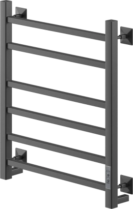 Полотенцесушитель электрический Ника Step 2 60/40, матовый черный RAL9005, лесенка