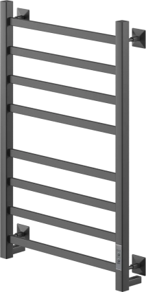 Полотенцесушитель электрический Ника Step 1 80/40, матовый черный RAL9005, лесенка