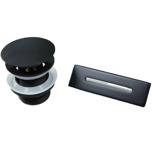 Донный клапан и съемная накладка перелива Vincea VDR-4B черный