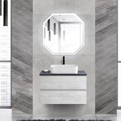 Мебель для ванной Cezares Molveno 46 80 legno bianco, со столешницей, подвесная, матовая