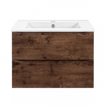 Тумба под раковину Vincea Mia Slim 60 VMC-2MC600S1RW R.Wood подвесная, с ящиками