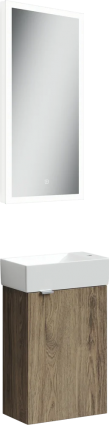 Мебель для ванной Sancos Mini 35 R подвесная, дуб чарльстон, матовая, с дверками