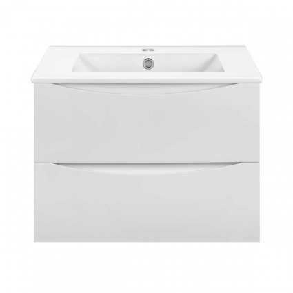 Тумба под раковину Vincea Mia Slim 70 VMC-2MC700S1GW G.White подвесная, с ящиками