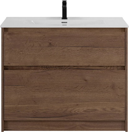 Тумба для комплекта BelBagno Kraft 100 напольная, rovere tabacco, матовая, с ящиками