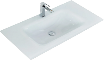 Мебельная раковина BelBagno BB1010/465-LV-VTR-BL белая цвет белый