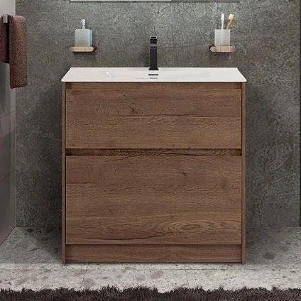 Тумба с раковиной BelBagno Kraft 39 70 напольная, rovere tabacco, матовая, с ящиками