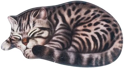 Коврик Carnation Home Fashions 3D Cat ACAT76BRN 76 см, brown в современном стиле