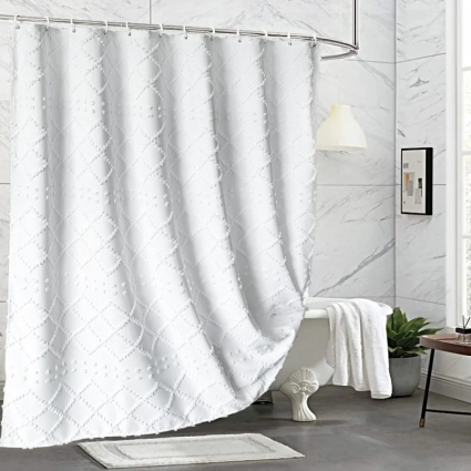 Штора для ванной Blonder Home White Diversity Romb RMB21 180x200 в стиле ретро