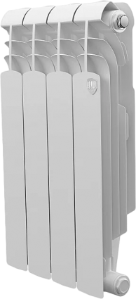 Радиатор биметаллический Royal Thermo Vittoria Super 500 2.0 4 секции на площадь 7 кв.м., белый