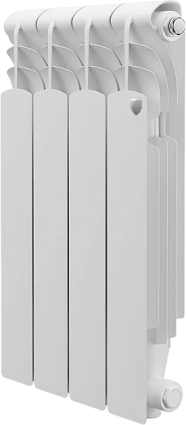 Радиатор алюминиевый Royal Thermo Revolution 500 2.0 4 секции на площадь 8 кв.м., белый