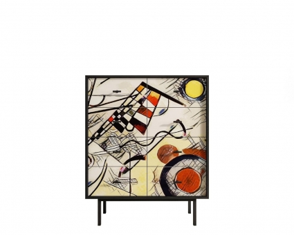 Комод Этажерка Emerson на восемь ящиков с принтом Kandinsky , для белья,  стиль скандинавский