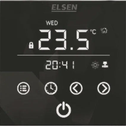 Терморегулятор Elsen EKA.01.01B для естественной конвекции, черный, от +5 до +45 °C