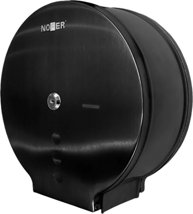 Диспенсер туалетной бумаги Nofer Inox 05006.N черный круглый, 25.8x11.5x26.8 см