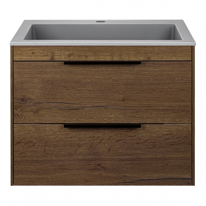 Тумба c раковиной Vincea Chiara 60 T.Oak подвесная, с ящиками