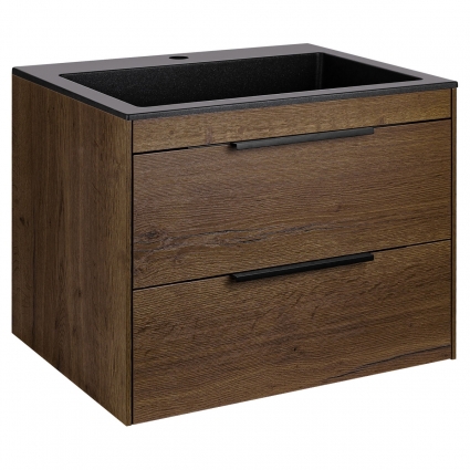 Тумба c раковиной Vincea Chiara 60 T.Oak подвесная, с ящиками