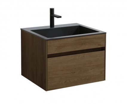 Тумба c раковиной Vincea Chiara 60 T.Oak подвесная, с ящиками