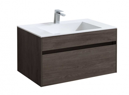 Тумба c раковиной Vincea Chiara 80 R.Oak подвесная, с ящиками