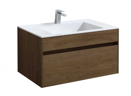 Тумба c раковиной Vincea Chiara 80 T.Oak подвесная, с ящиками