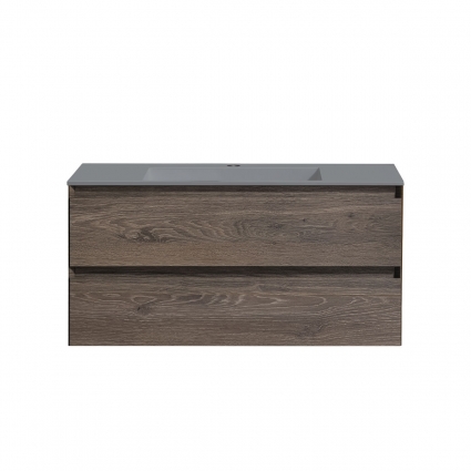 Тумба c раковиной Vincea Luka 100 R.Oak подвесная, с ящиками