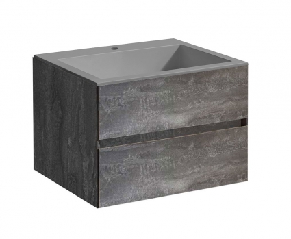 Тумба c раковиной Vincea Luka 60 G.Stone подвесная, с ящиками