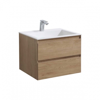Тумба c раковиной Vincea Luka 60 N.Oak подвесная, с ящиками