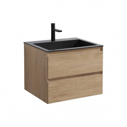 Тумба c раковиной Vincea Luka 60 N.Oak подвесная, с ящиками