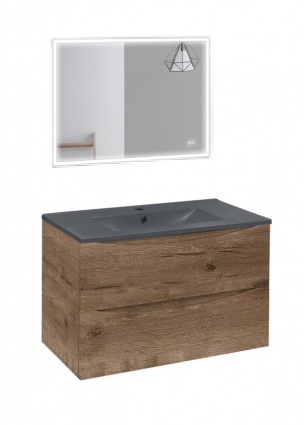 Мебель для ванной Vincea Mia 75 V.Oak подвесная, с ящиками