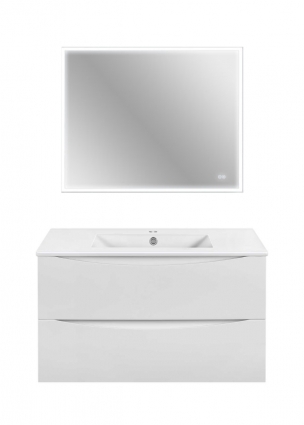 Мебель для ванной Vincea Mia Slim 90 G.White подвесная, с ящиками