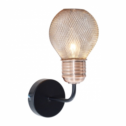 Бра Toplight Grissell TL1155-1W в стиле лофт, цвет медь, мощность 40 Вт