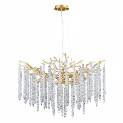 Подвесная люстра Divinare Salice 3133/01 SP-10 в стиле модерн, цвет золотой