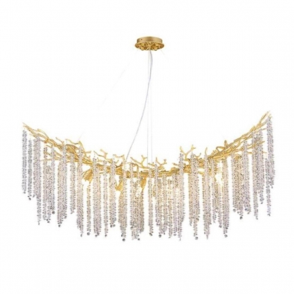 Подвесная люстра Divinare Salice 3133/01 SP-14 в стиле модерн, цвет золотой