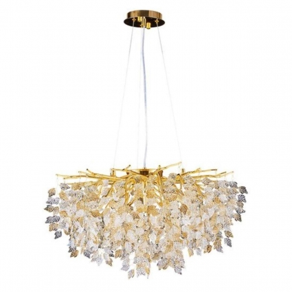Подвесная люстра Divinare Salice 3136/01 SP-12 в стиле модерн, цвет янтарный