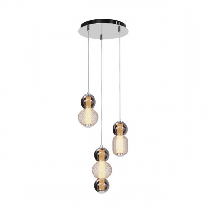 Подвесная светодиодная люстра Maytoni Drop MOD273PL-L33CH3K цвет дымчатый