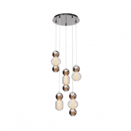 Подвесная светодиодная люстра Maytoni Drop MOD273PL-L80CH3K цвет дымчатый