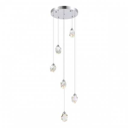 Подвесная светодиодная люстра ST Luce Cascato SL6114.103.06 в стиле модерн, цвет хром