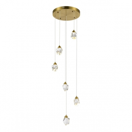 Подвесная светодиодная люстра ST Luce Cascato SL6114.203.06 в стиле модерн, цвет золотой