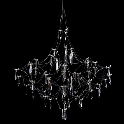 Подвесная светодиодная люстра Loft IT Mira 10259/800 Silver Asfour в стиле арт-деко, цвет серебро